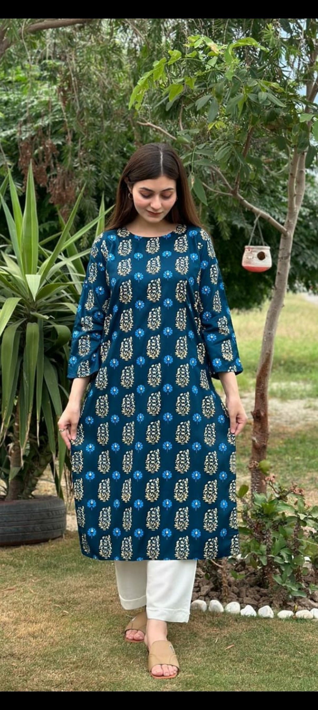 2-Piece Stitched Long Length Dress Premium Quality