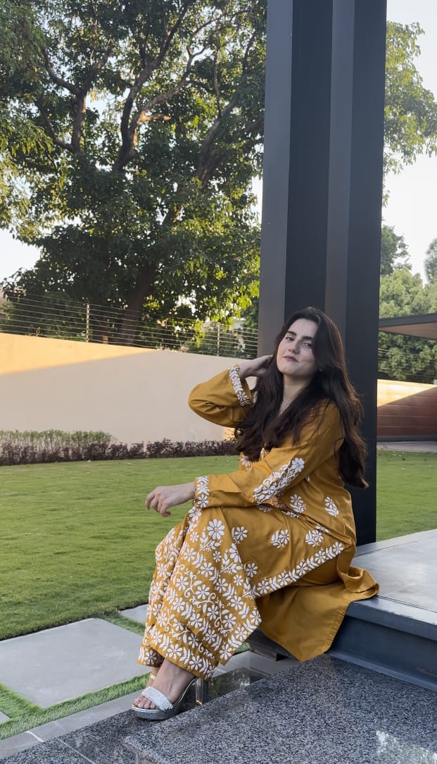 Indian Chicken Kari 2-Piece Stitched Long Embroidered Dress Premium Quality