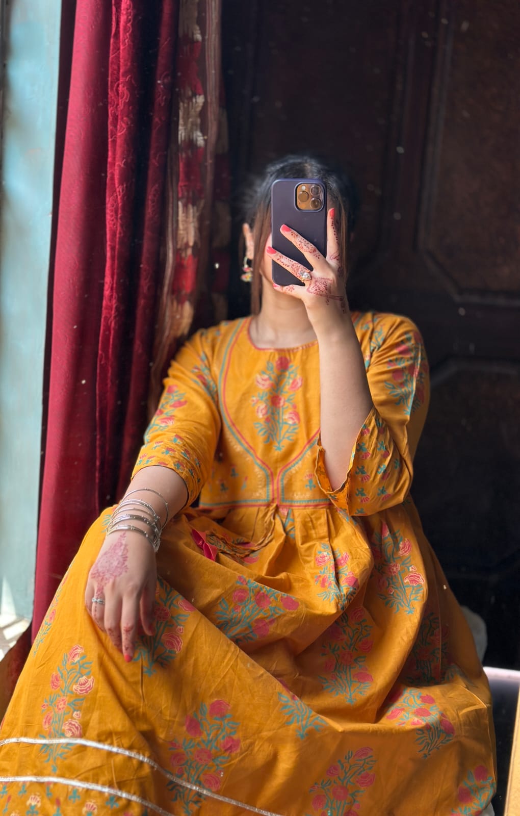 2-PIECE Stitched Cotton Maxi Dress Premium Quality