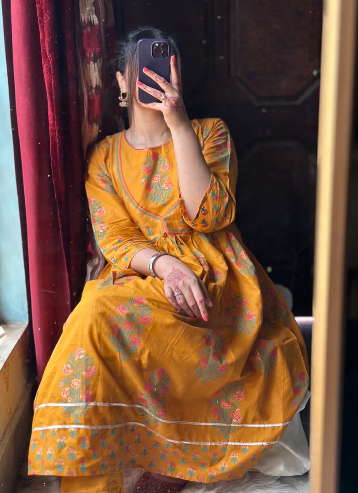 2-PIECE Stitched Cotton Maxi Dress Premium Quality