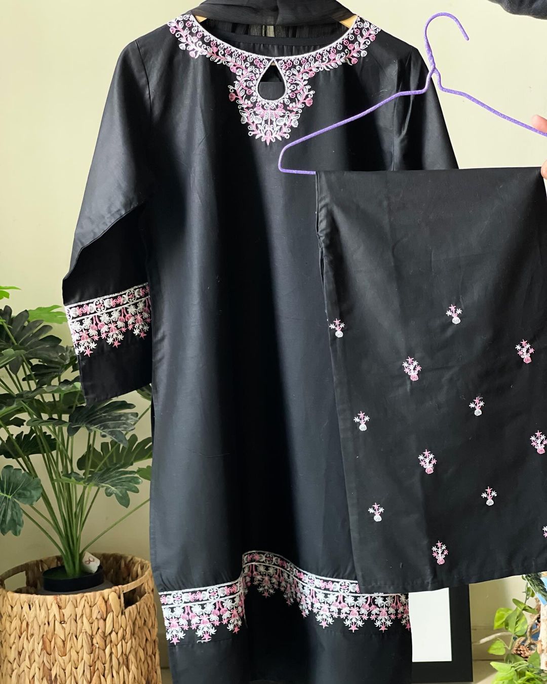 2-Piece Stitched Embroidered Dress Premium Quality