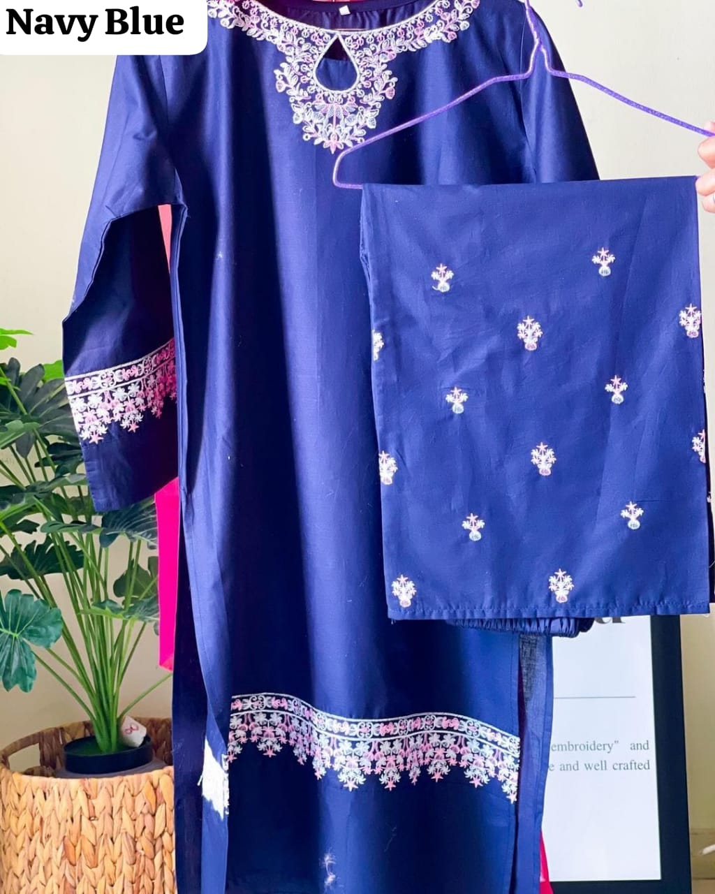 2-Piece Stitched Embroidered Dress Premium Quality