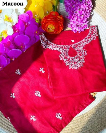 2-Piece Stitched Embroidered Dress Premium Quality
