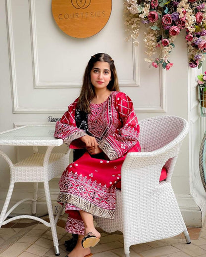 Chunri Silk 3-PIECE Stitched Dress Premium Quality