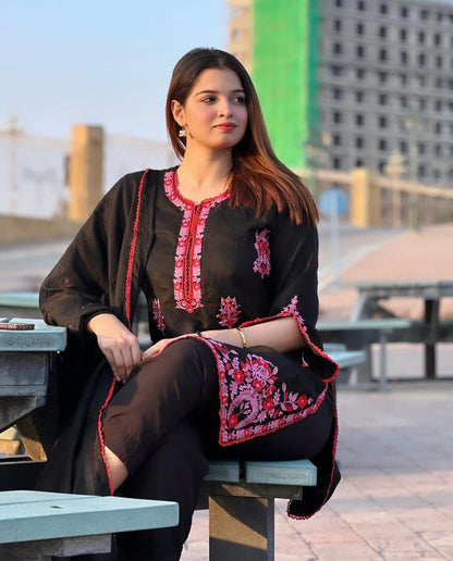 Khadi Net 2-Piece Stitched Dress Premium Quality