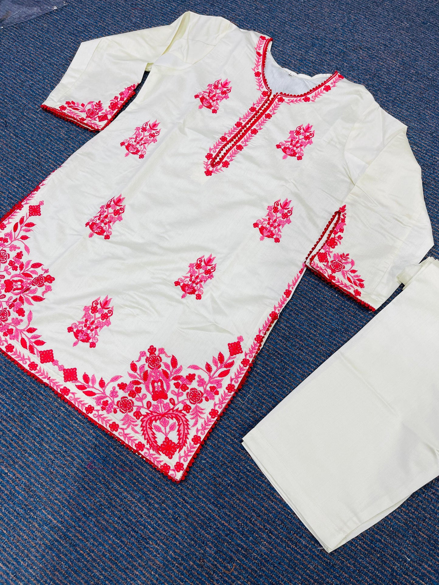 Khadi Net 2-Piece Stitched Dress Premium Quality