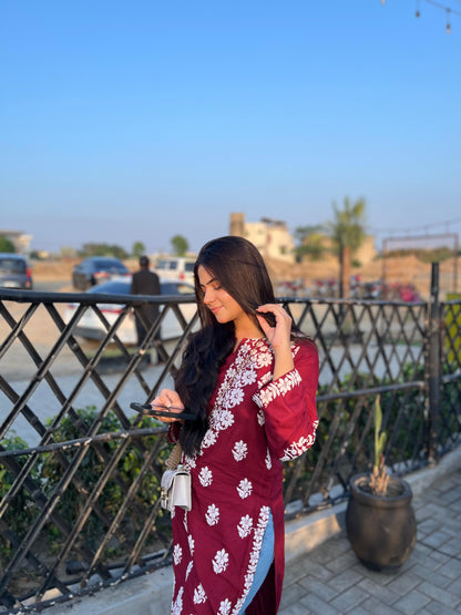 Long Kurti Foam Print