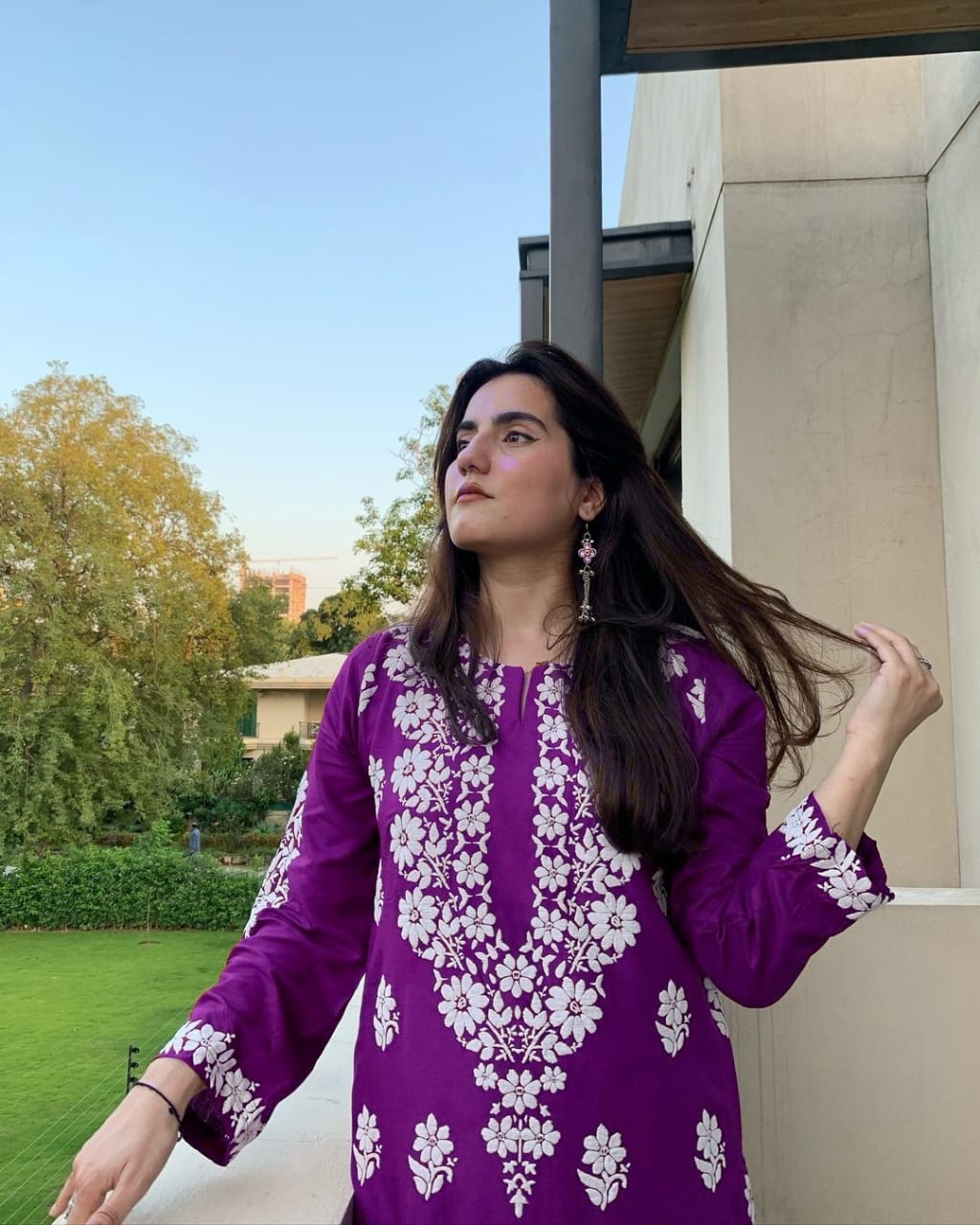 Indian Chicken Kari 2-Piece Stitched Long Embroidered Dress Premium Quality