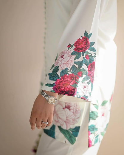 Floral Printed 2-Piece Stitched Dress