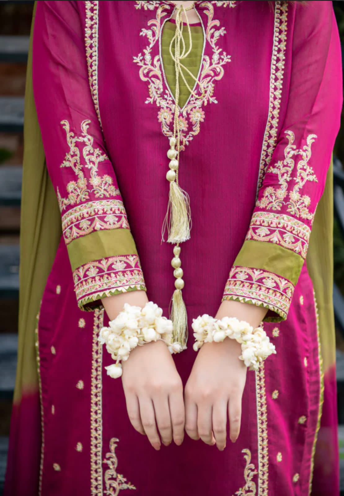 Premium Quality 3-Piece Stitched Long Length Organza Dress