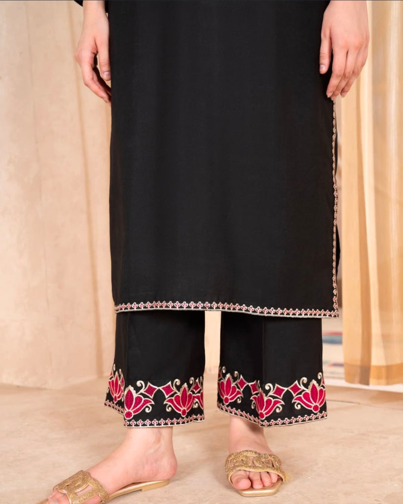 Premium Quality Long Length 2-Piece Stitched Embroidered Dress