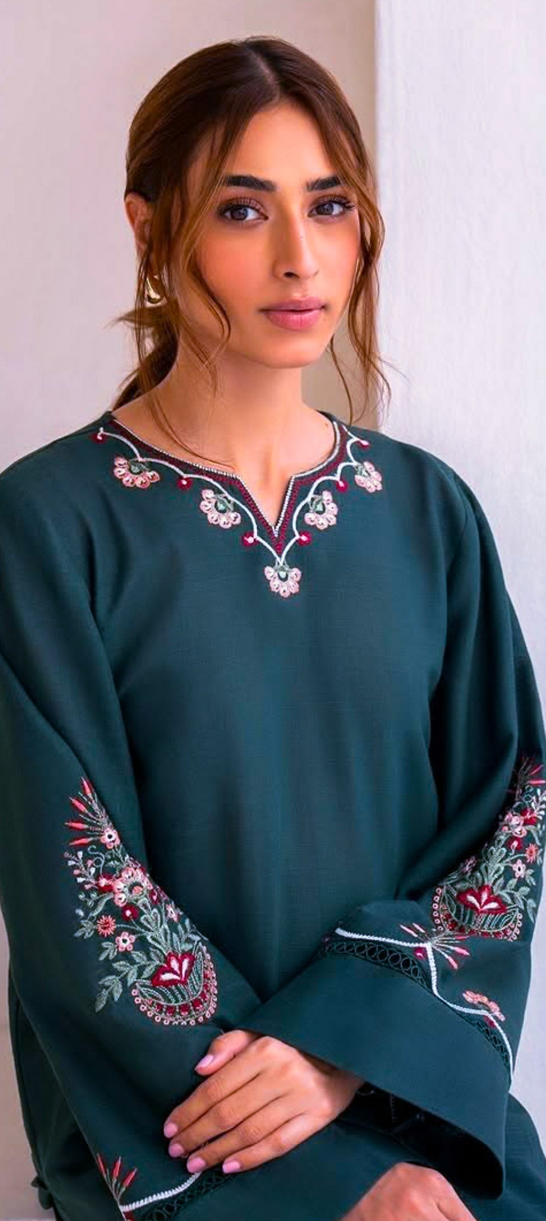 Premium Quality Long Length 2-Piece Stitched Dress