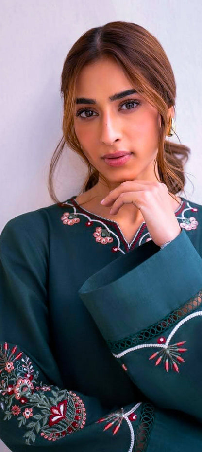 Premium Quality Long Length 2-Piece Stitched Dress