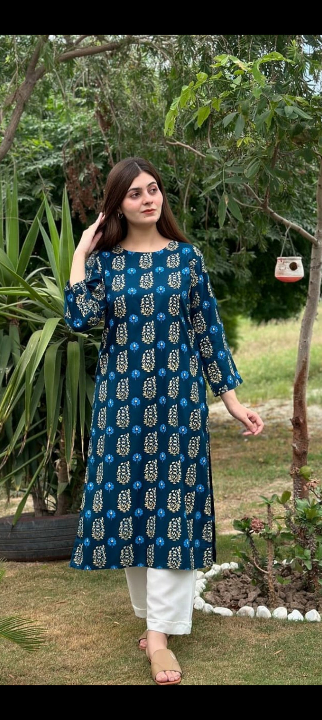 2-Piece Stitched Long Length Dress Premium Quality