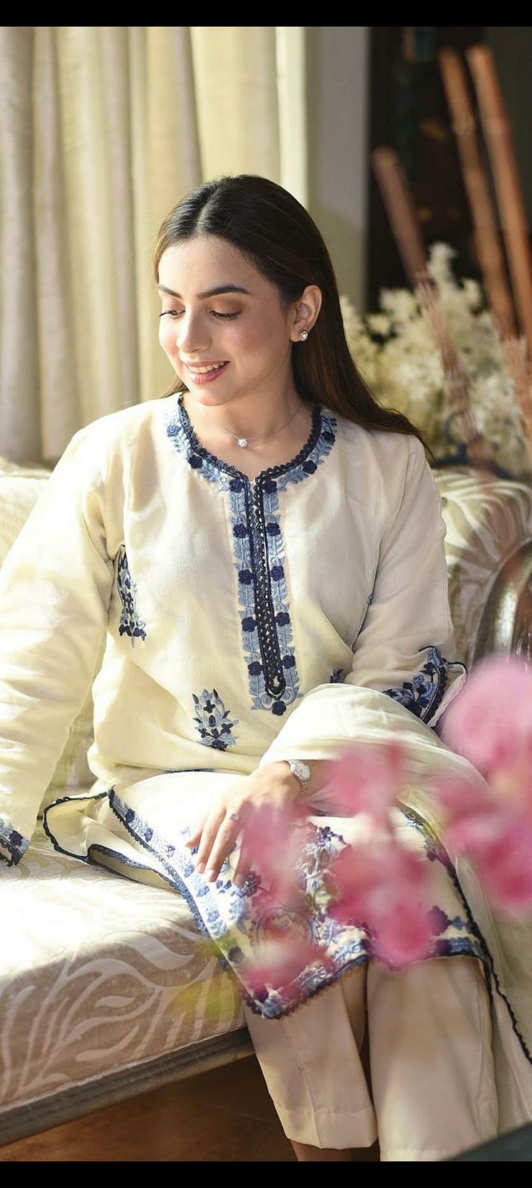 Khadi Net 2-Piece Stitched Dress Premium Quality