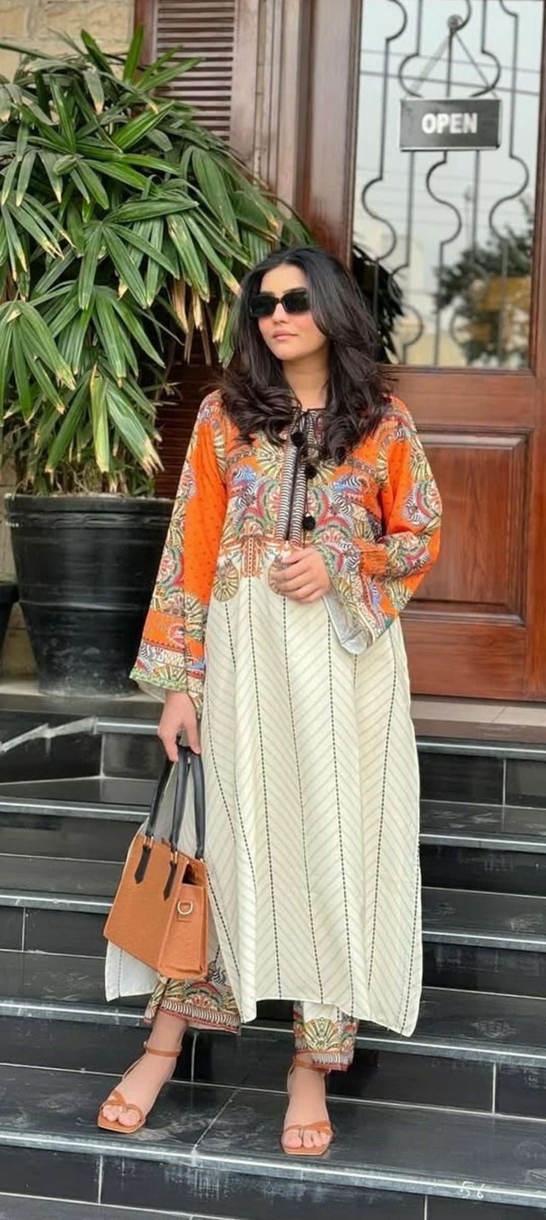 Long Length 2-Piece Stitched Printed Dress Premium Quality