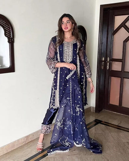 3-Piece Stitched Fancy Dress Premium Quality