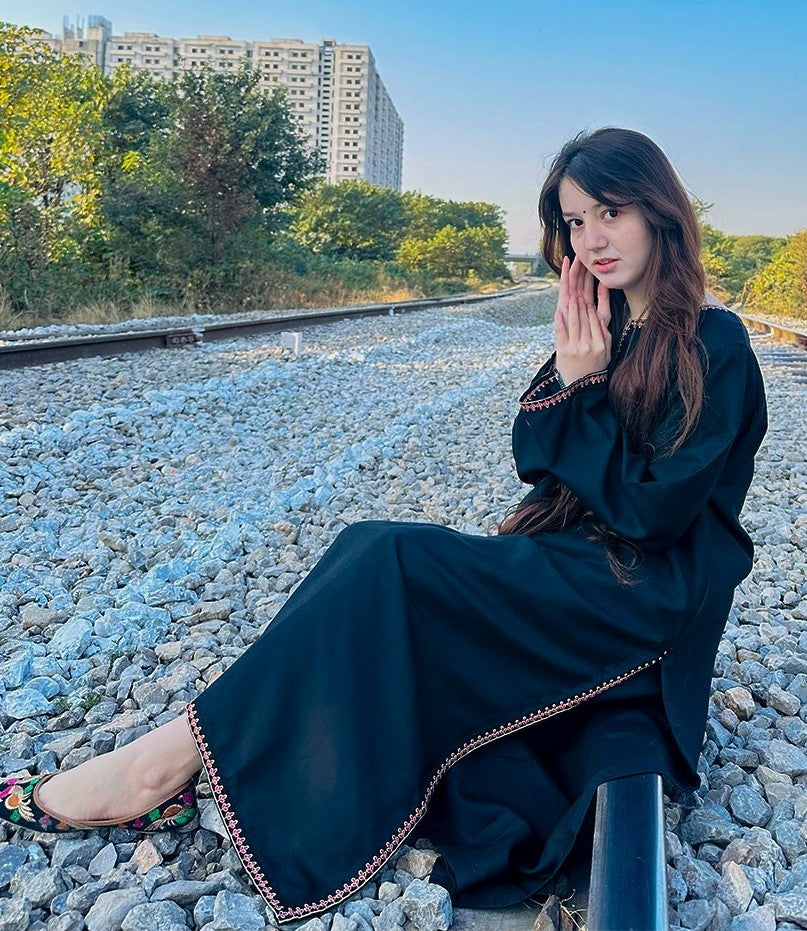 Premium Quality Long Length 2-Piece Stitched Embroidered Dress