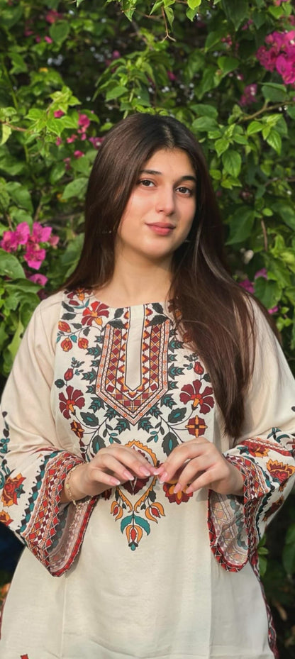 Premium Quality 2-Piece Stitched Printed Dress