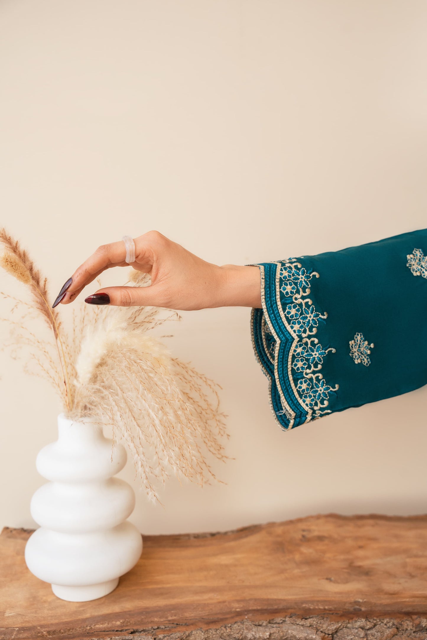 PREMIUM QUALITY 2-PIECE STICHED LONG LENGTH EMBROIDERED DRESS