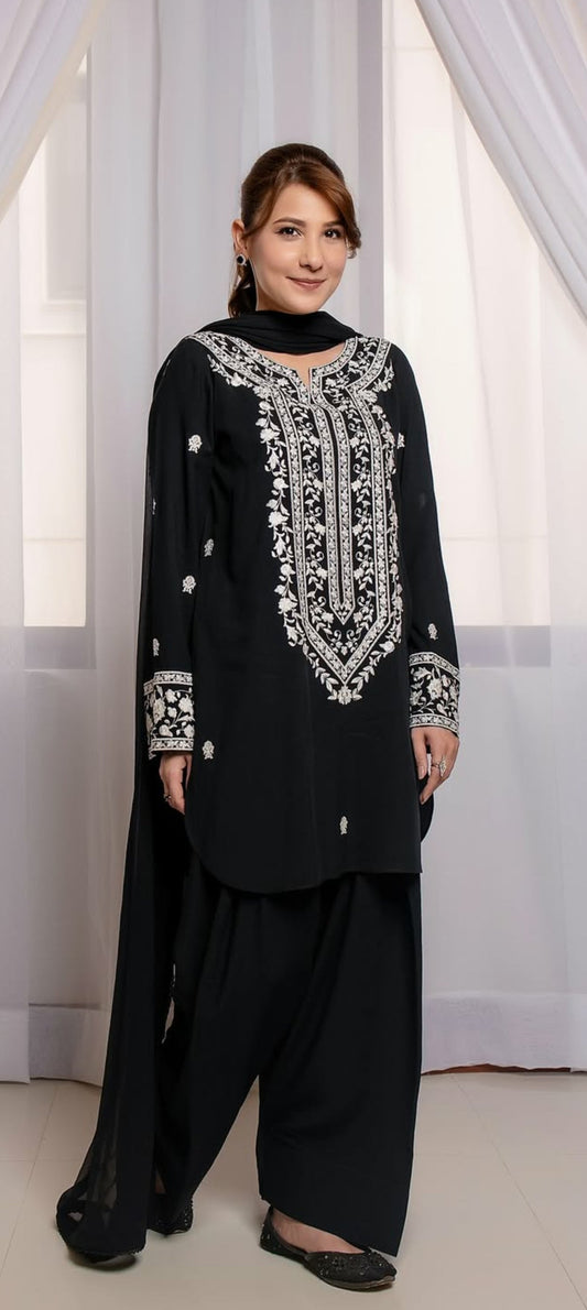 Premium Quality 2-Piece Stitched Embroidered Dress