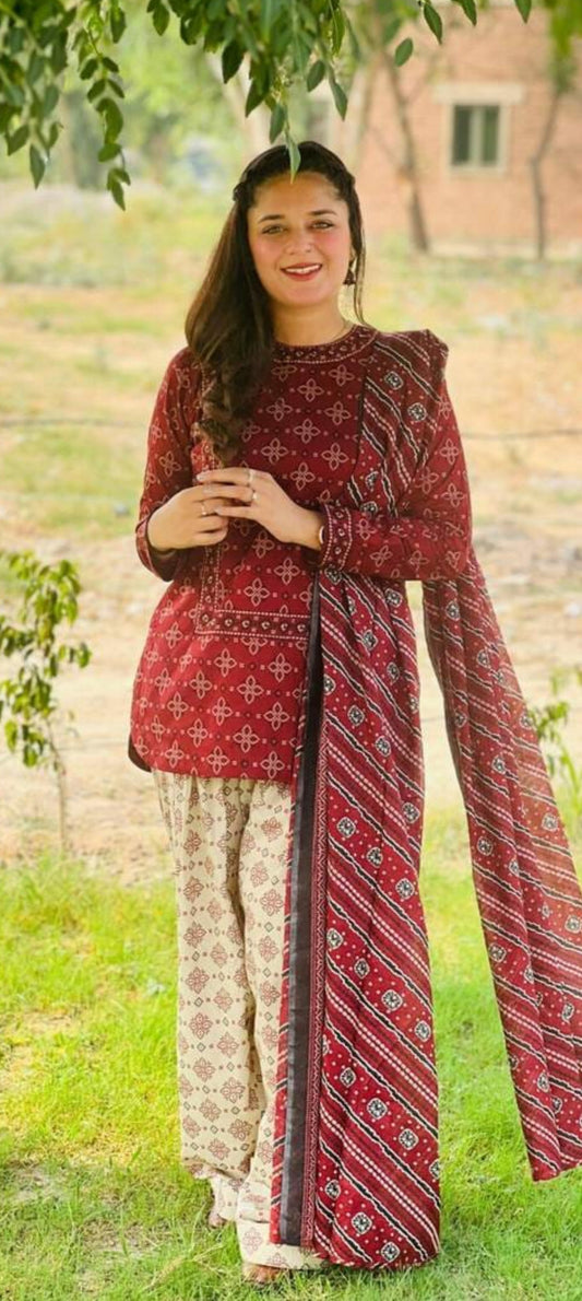 Premium Quality 3-Piece Stitched Dress