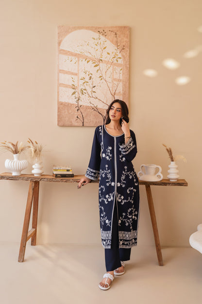 PREMIUM QUALITY 2-PIECE STICHED EMBROIDERED DRESS