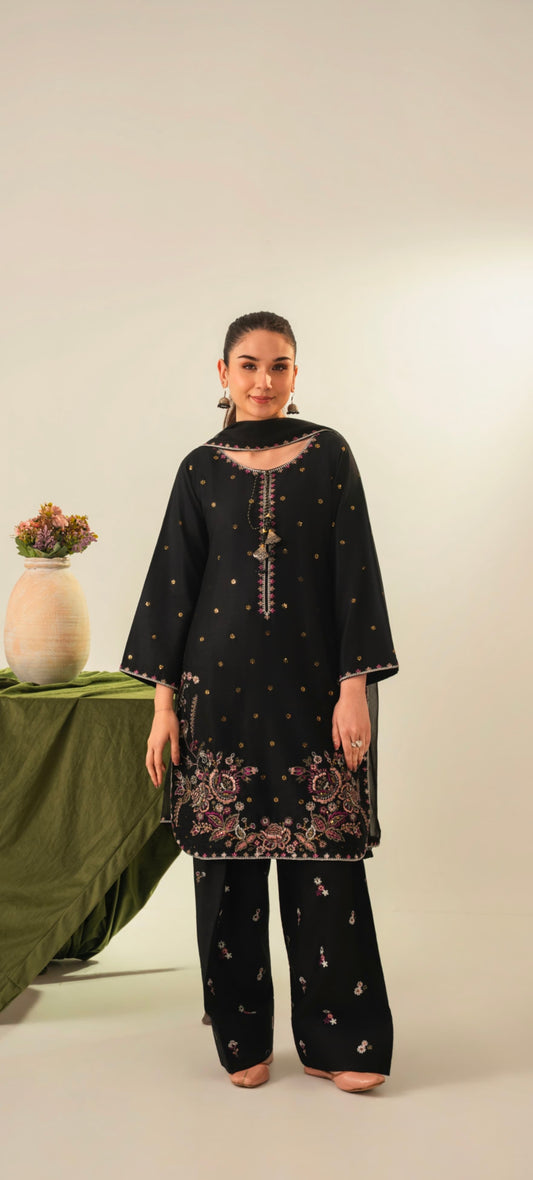 3-PIECE STICHED SEQUENCE EMBROIDERED DRESS PREMIUM QUALITY