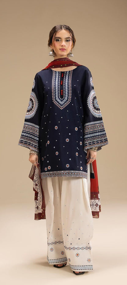 Premium Quality 3-Piece Stitched Embroidered Dress