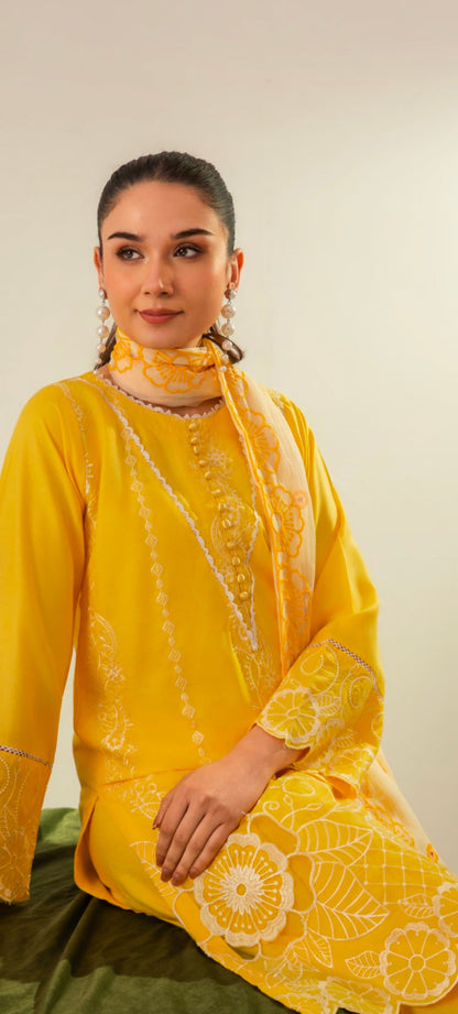 PREMIUM QUALITY 3-PIECE STICHED CUTWORK STYLED DREES