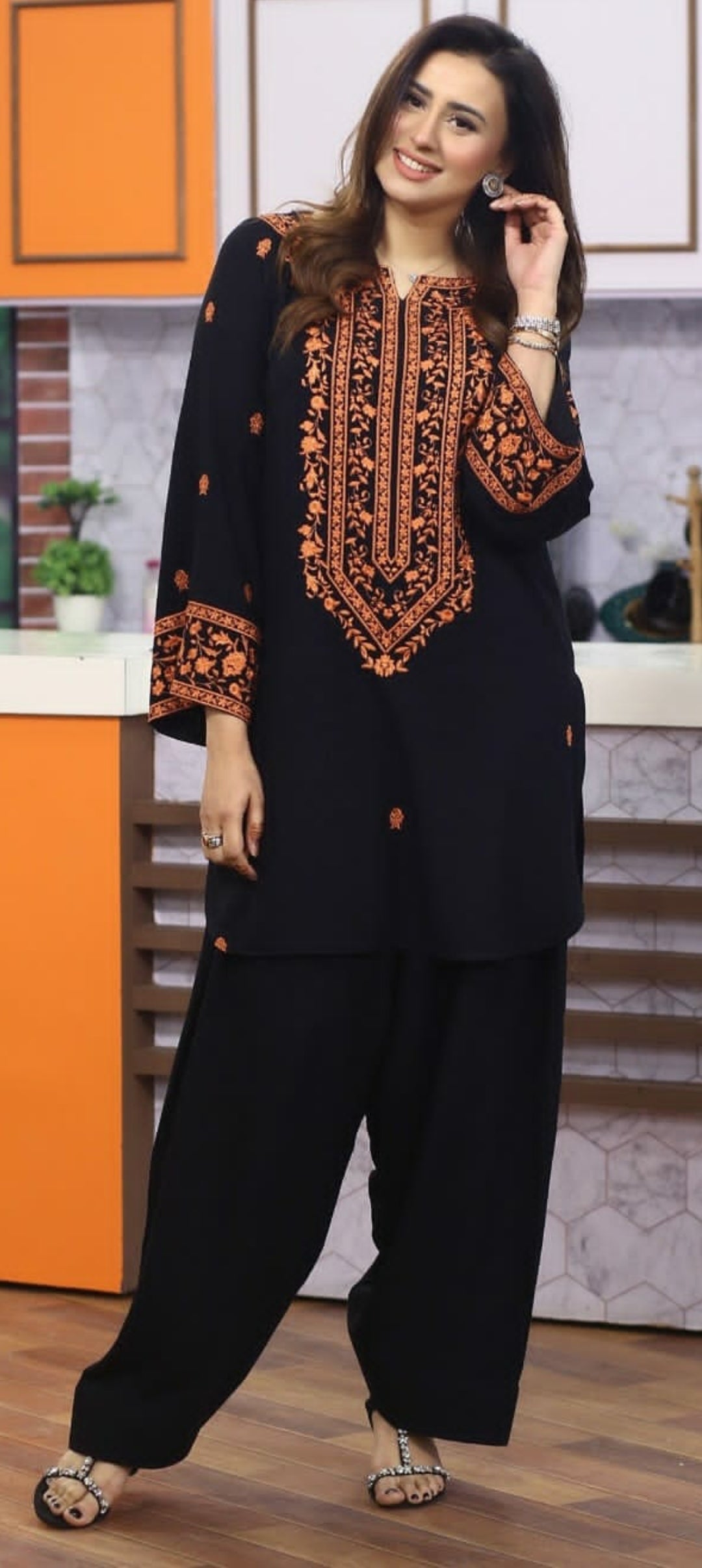 Premium Quality 2-Piece Stitched Embroidered Dress