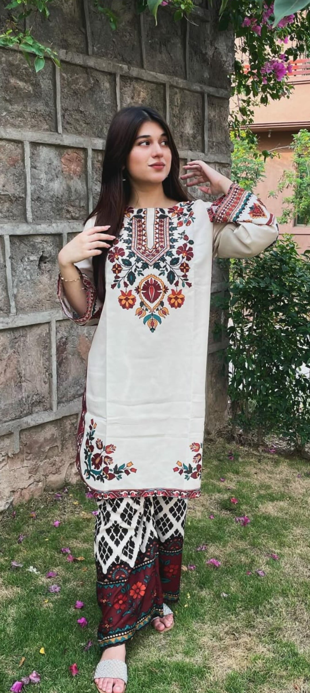 Premium Quality 2-Piece Stitched Printed Dress