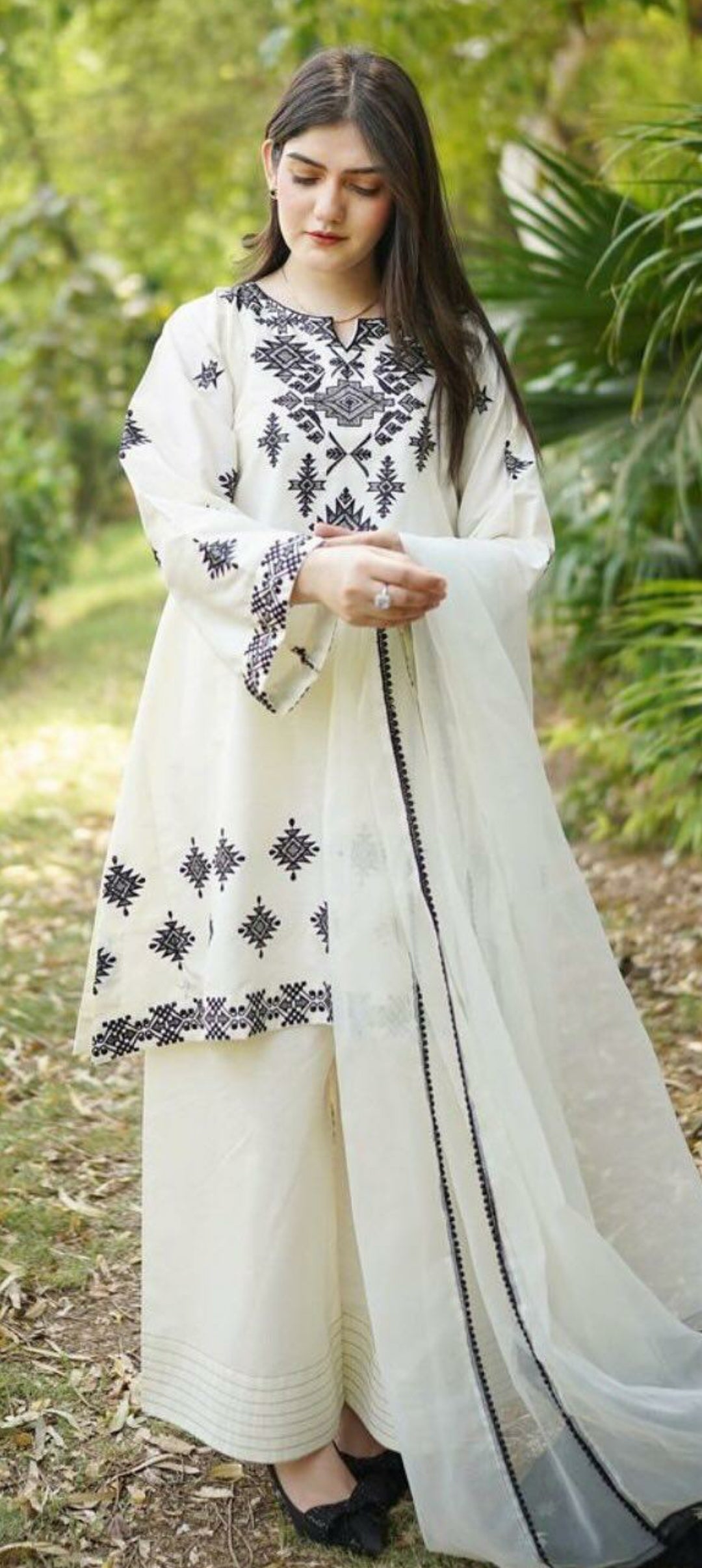 3-Piece Stitched Embroidered Dress Premium Quality