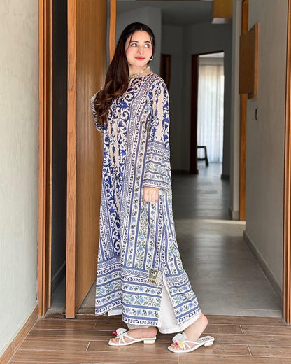 KAFTAN LONG LENGTH 2-PIECE STICHED DRESS PREMIUM QUALITY