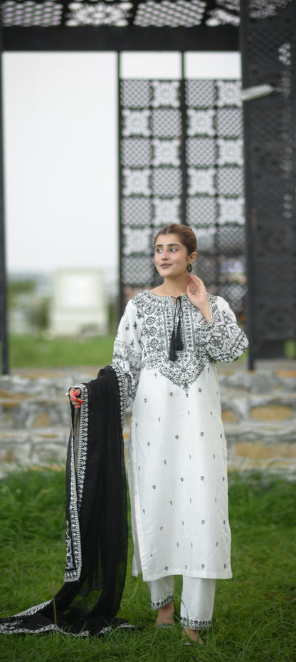 Premium Quality 3-Piece Stitched Long Length Dress