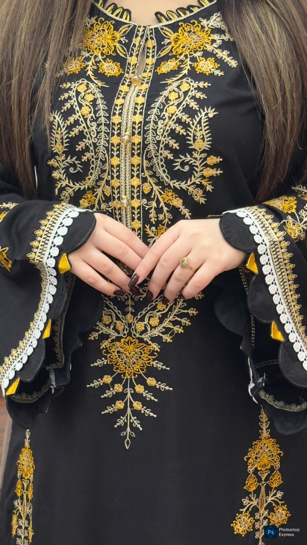 PREMIUM QUALITY 3-PIECE STITCHED LONG LENGTH EMBROIDERED DRESS