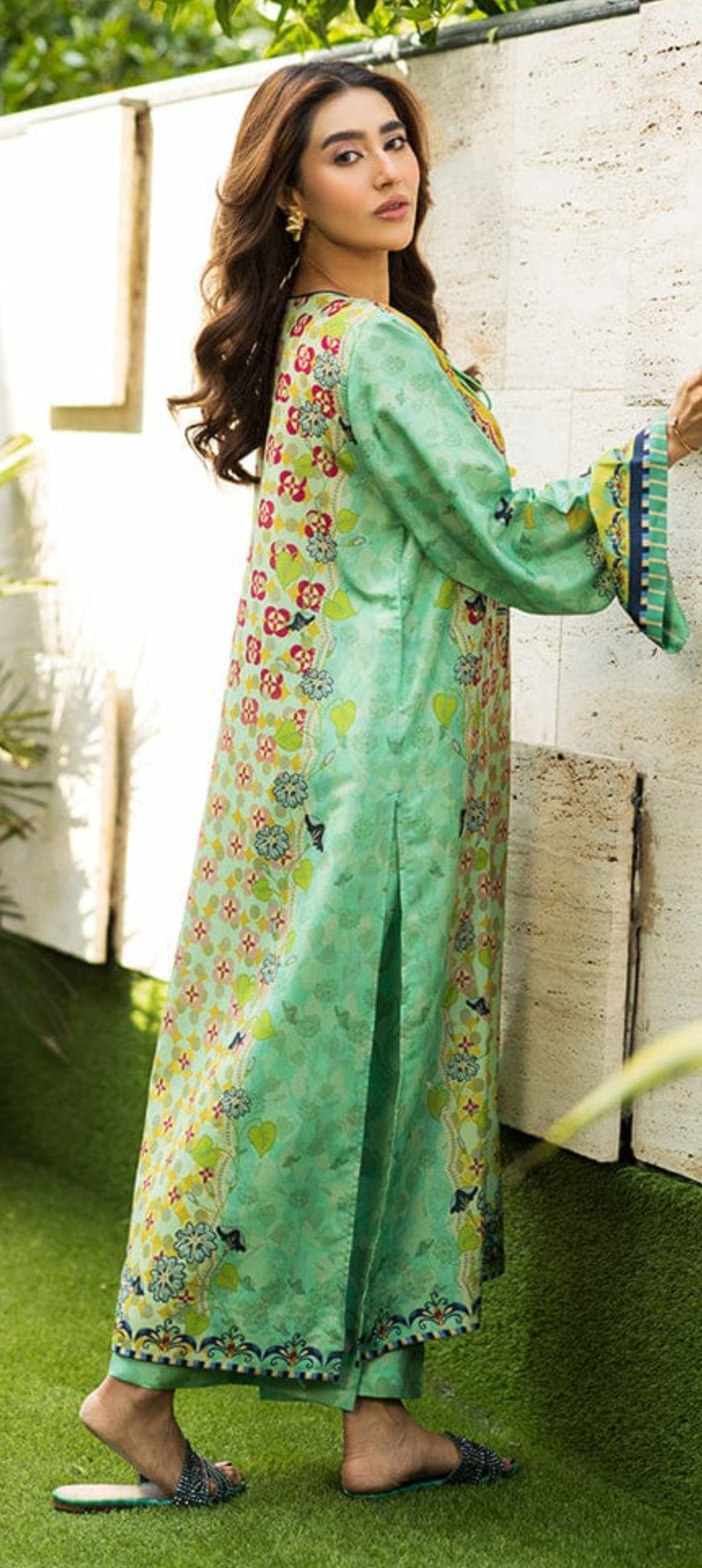 Long Length 2-Piece Stitched Printed Dress Premium Quality