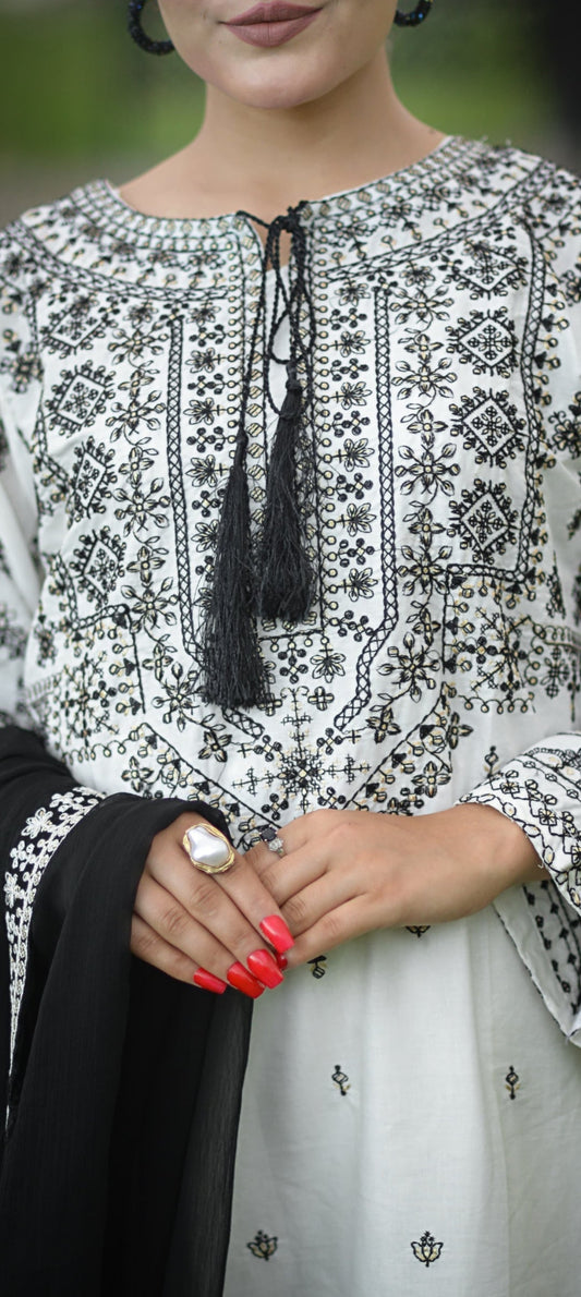 Premium Quality 3-Piece Stitched Long Length Dress