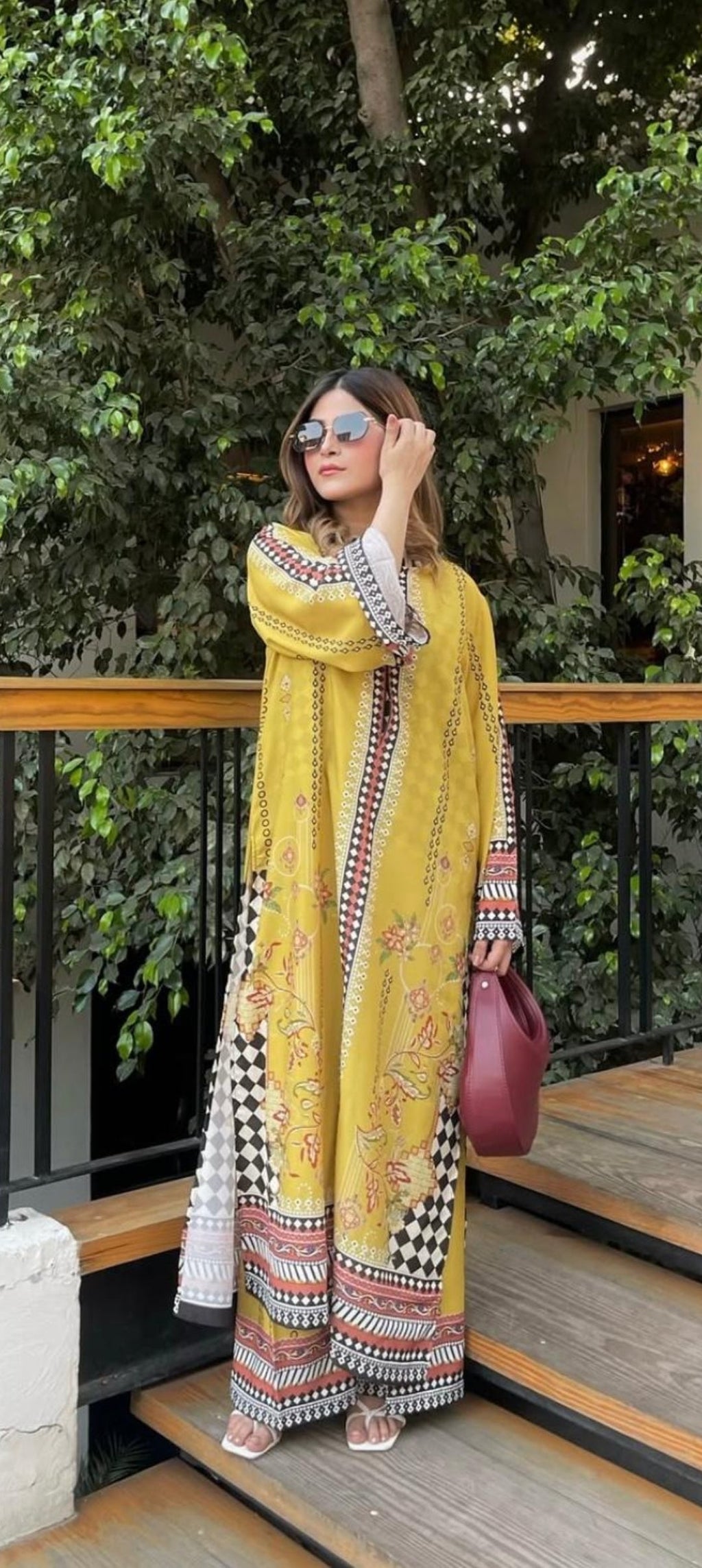 Long Length 2-Piece Stitched Printed Dress Premium Quality