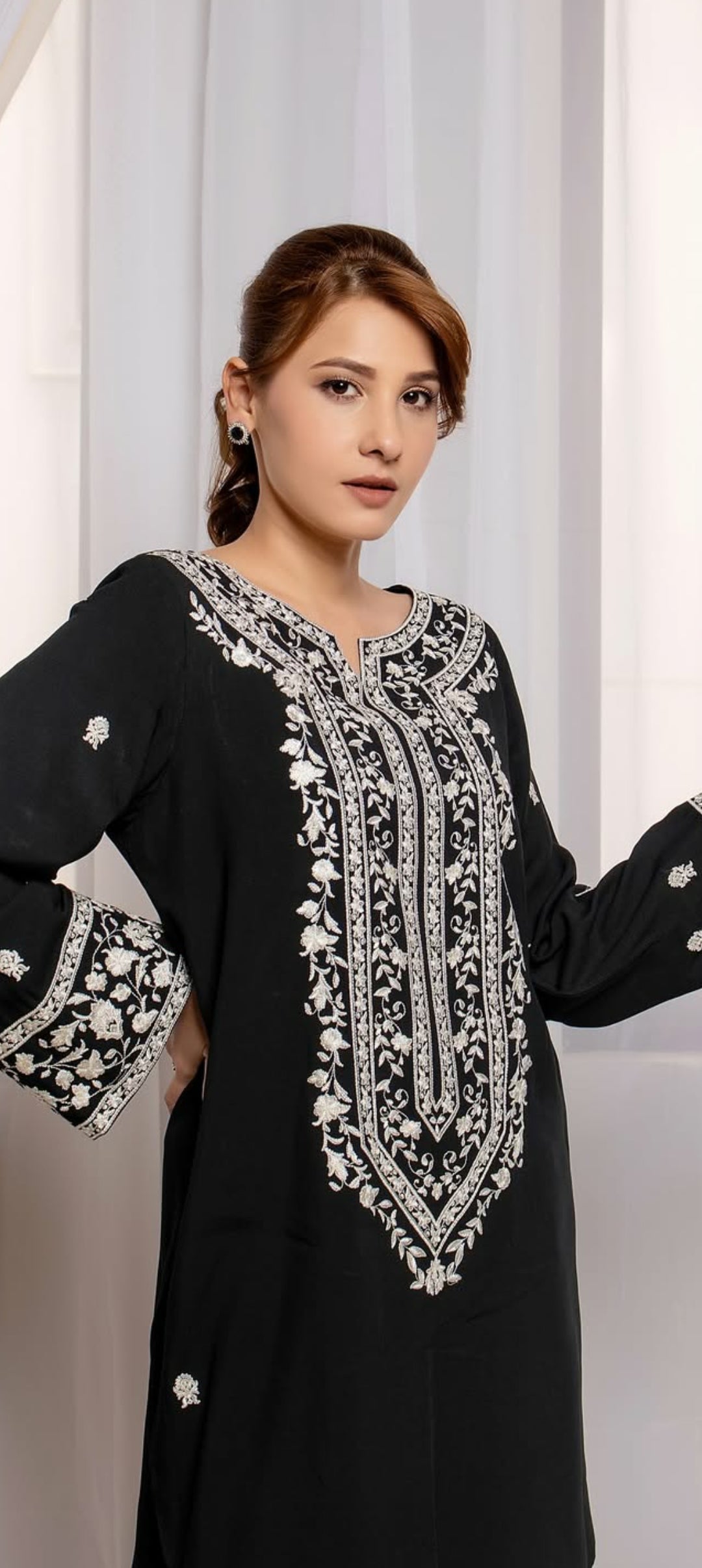 Premium Quality 2-Piece Stitched Embroidered Dress