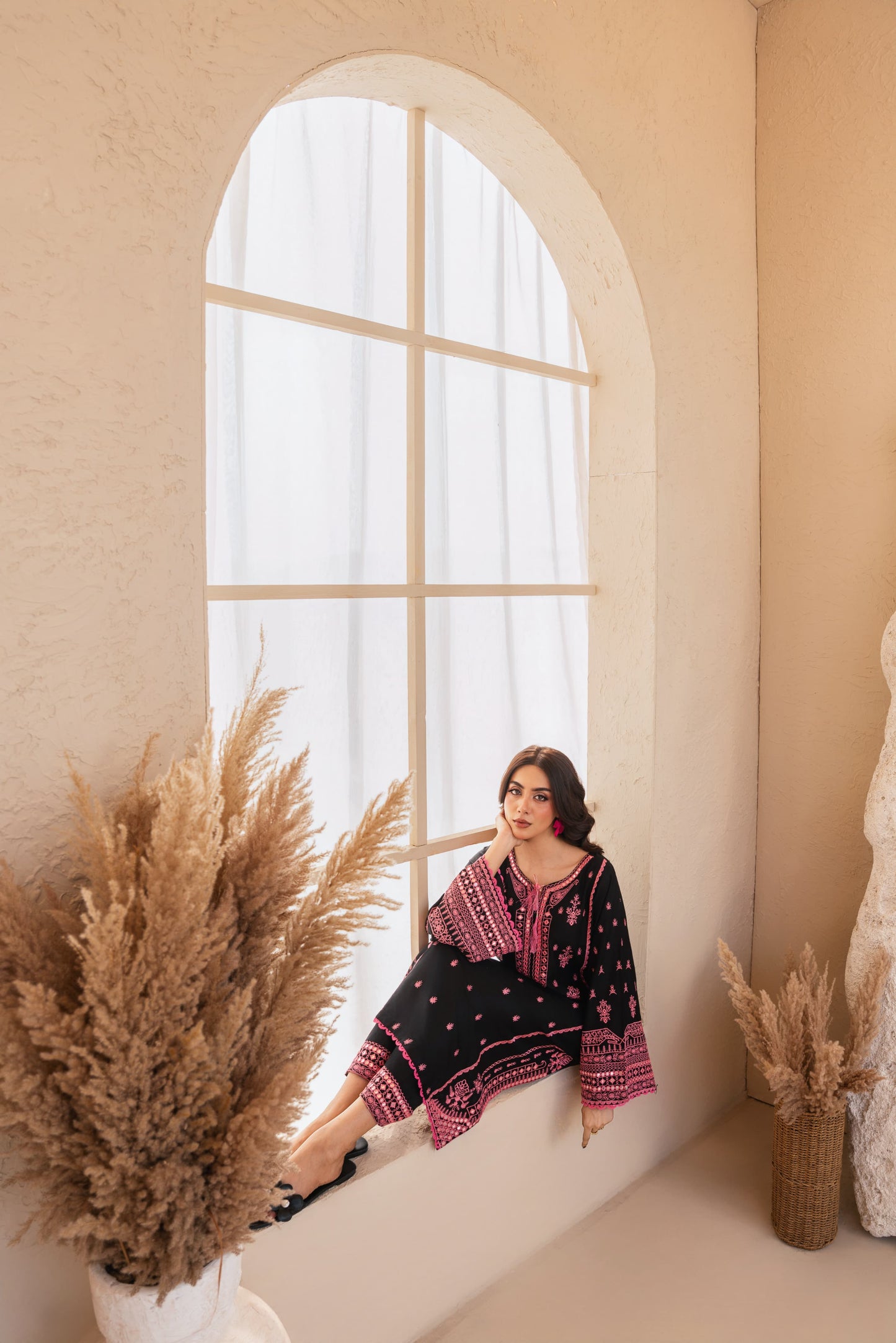 PREMIUM QUALITY 2-PIECE STICHED EMBROIDERED DRESS