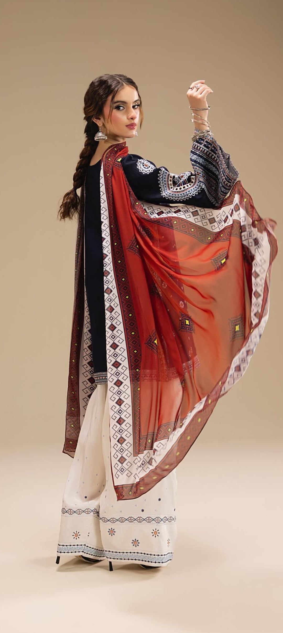 Premium Quality 3-Piece Stitched Embroidered Dress