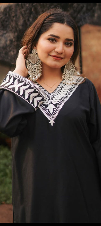 Long Length 2-Piece Stitched Embroidered Dress Premium Quality