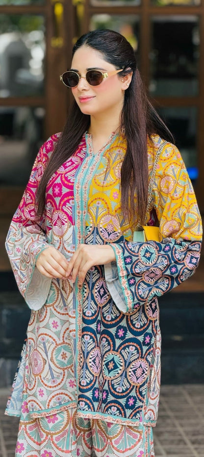 Premium Quality 2-Piece Stitched Printed Dress