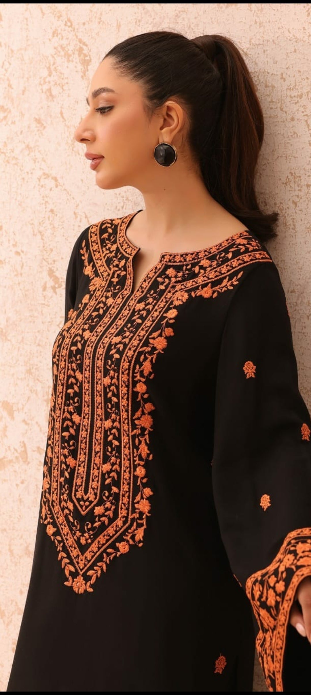 Premium Quality 2-Piece Stitched Embroidered Dress