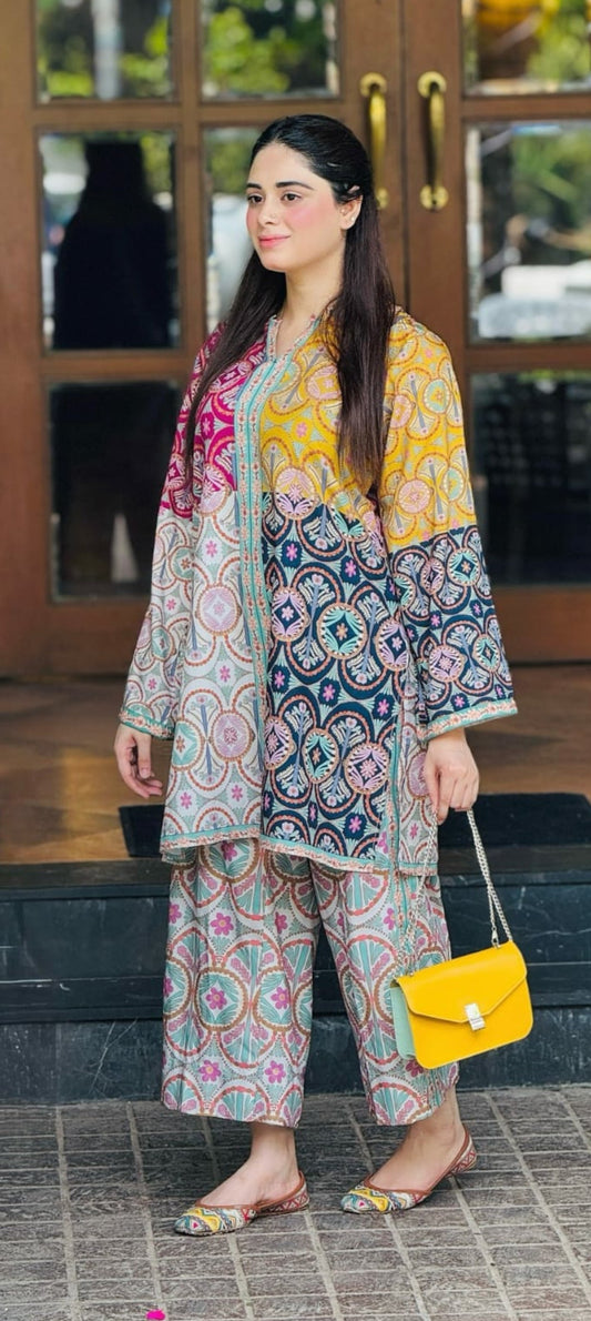 Premium Quality 2-Piece Stitched Printed Dress