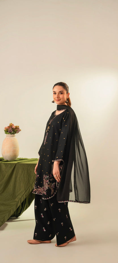 3-PIECE STICHED SEQUENCE EMBROIDERED DRESS PREMIUM QUALITY
