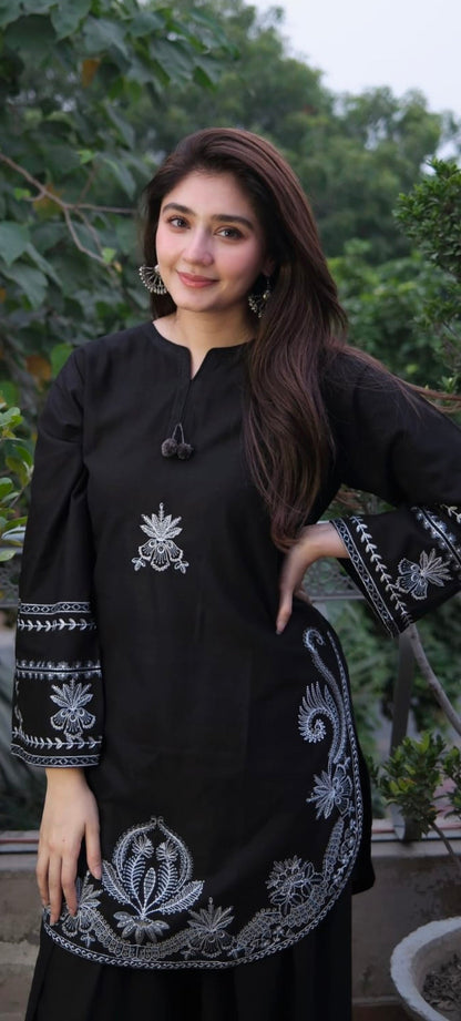 PREMIUM QUALITY 2-PIECE STICHED EMBROIDERED DRESS