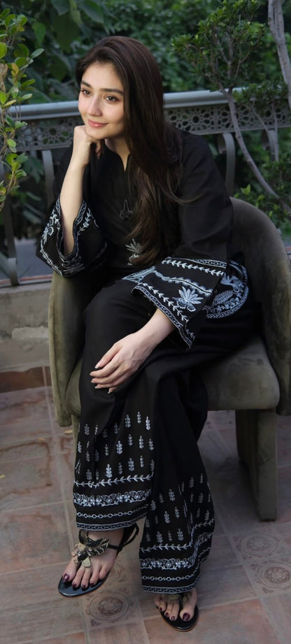 PREMIUM QUALITY 2-PIECE STICHED EMBROIDERED DRESS