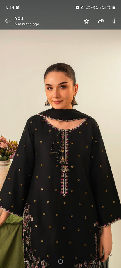 3-PIECE STICHED SEQUENCE EMBROIDERED DRESS PREMIUM QUALITY